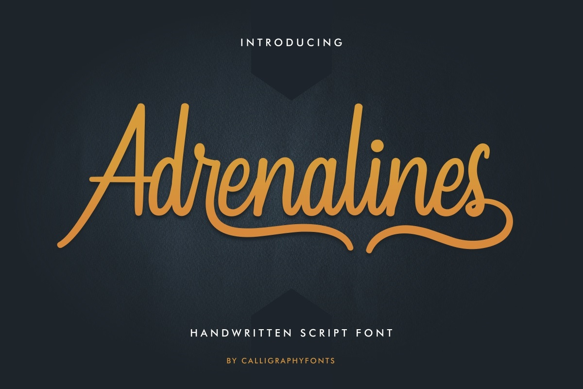 Adrenalines Handwriting Font Adrenalines Handwriting Font