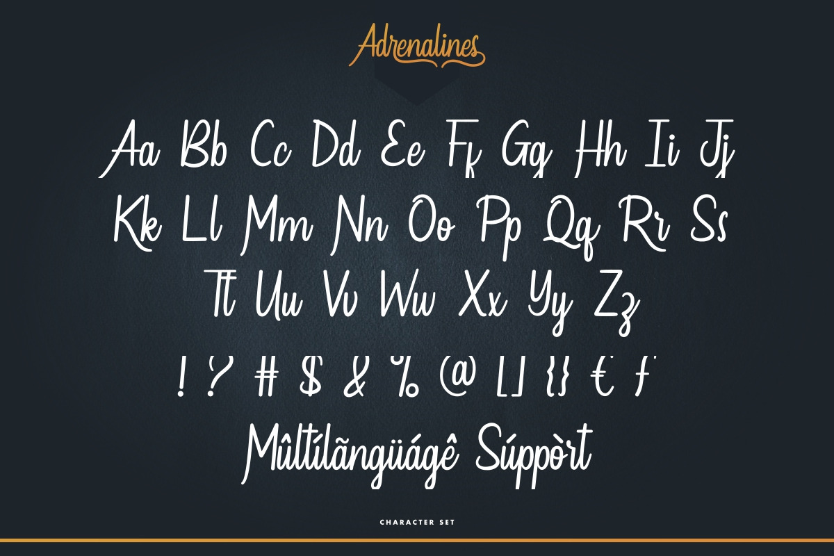Adrenalines Handwriting Font Adrenalines Handwriting Font