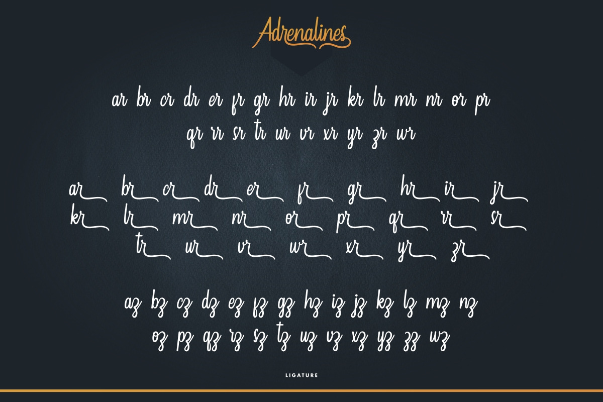Adrenalines Handwriting Font Adrenalines Handwriting Font