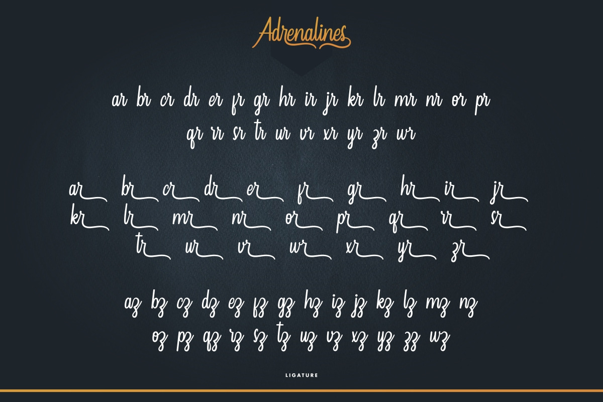 Adrenalines Handwriting Font