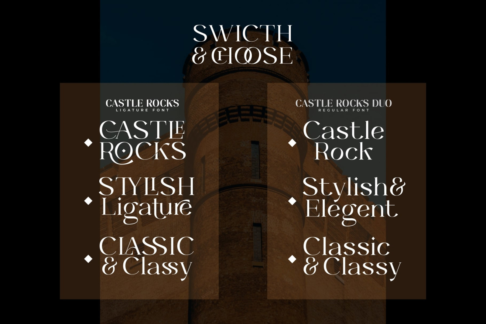CASTLE ROCKS DUO - Ligature Font CASTLE ROCKS DUO - Ligature Font