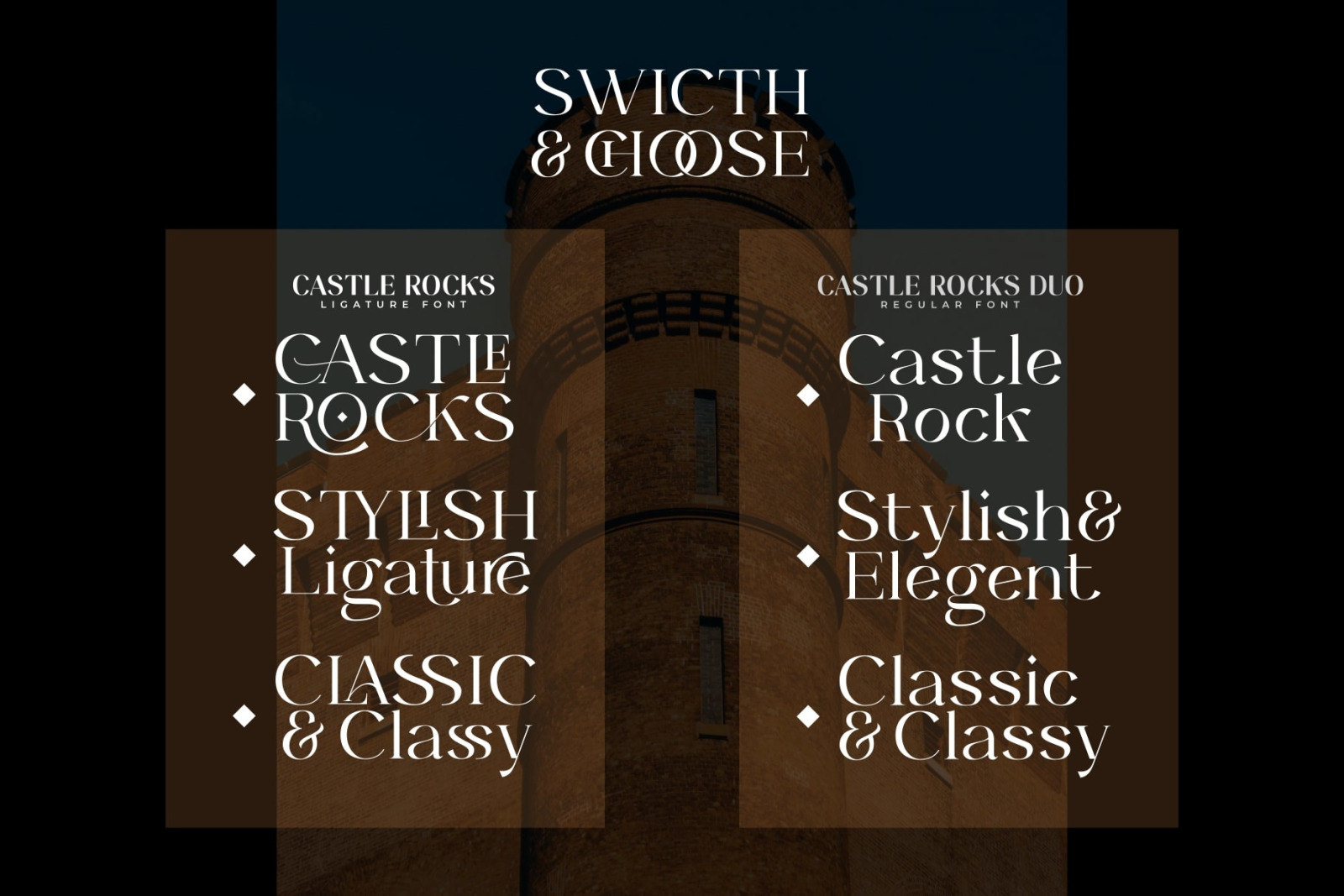 CASTLE ROCKS DUO - Ligature Font