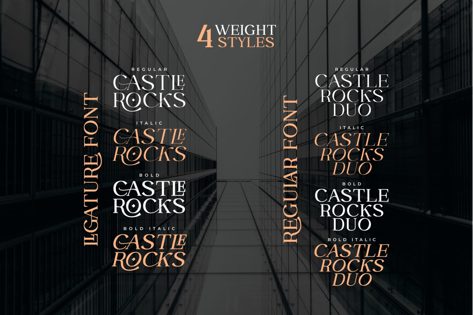 CASTLE ROCKS DUO - Ligature Font CASTLE ROCKS DUO - Ligature Font