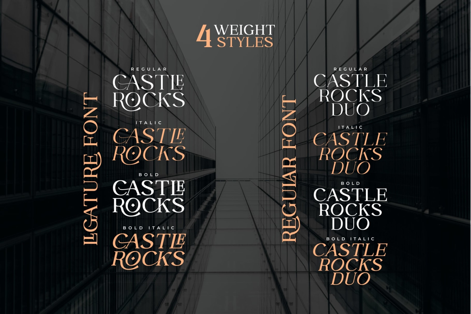 CASTLE ROCKS DUO - Ligature Font