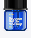 Blue Glass Dropper Bottle Mockup