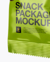 Glossy Snack Package Mockup - Half Side View