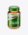 Baby Apple Juice Jar Mockup - High-Angle Shot