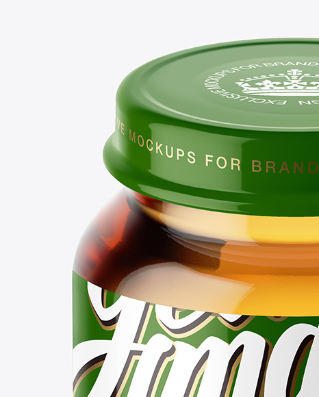 Baby Apple Juice Jar Mockup - High-Angle Shot