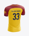 Men’s Soccer Team Jersey mockup (Back Half Side View)