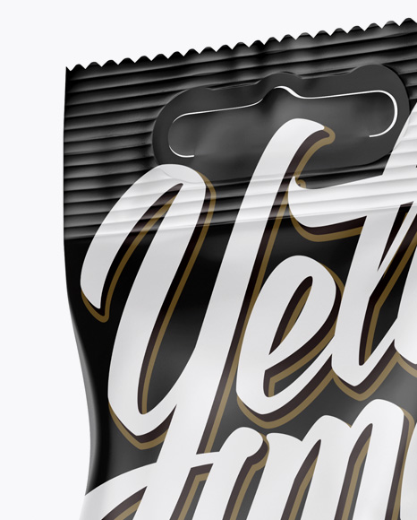 Matte Snack Package Mockup - Half Side View