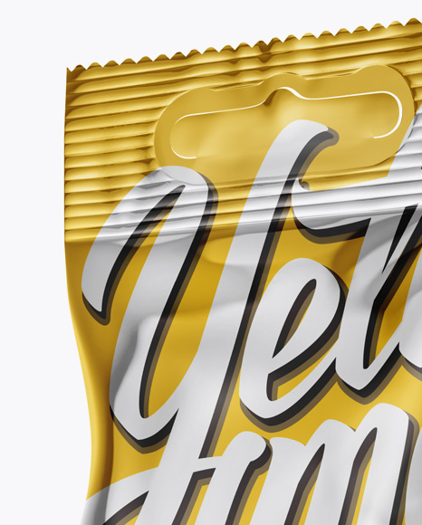 Metallic Snack Package Mockup