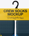 Pair Crew Socks Mockup - Front View