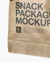 Kraft Snack Package Mockup - Half Side View