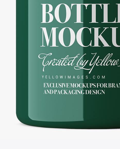 Glossy Plastic Bottle Mockup