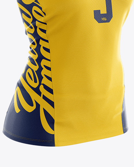 Women’s Volleyball Jersey Mockup - Half Side View