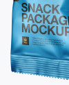 Matte Metallic Snack Package Mockup - Half Side View