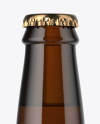 Amber Glass Beer Bottle Mockup