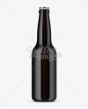 Dark Glass Beer Bottle Mockup