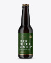 Dark Glass Beer Bottle Mockup