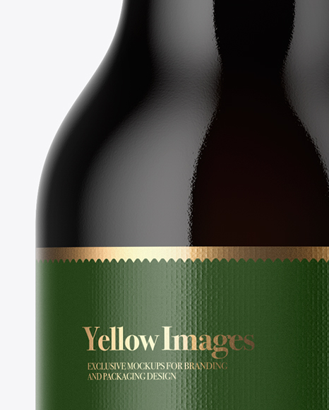Dark Glass Beer Bottle Mockup