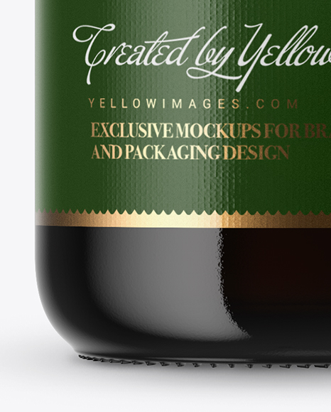 Dark Glass Beer Bottle Mockup