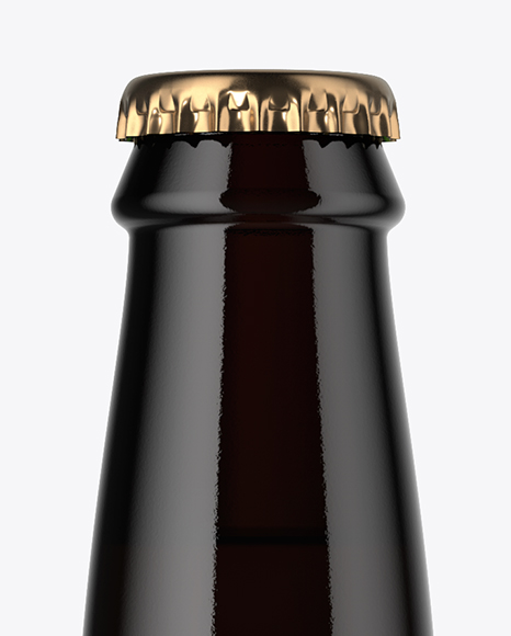 Dark Glass Beer Bottle Mockup
