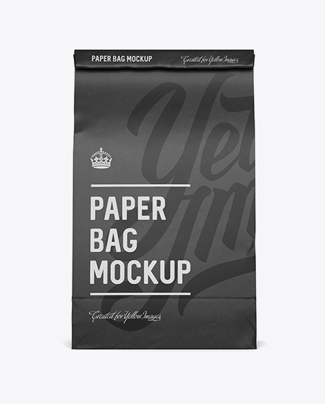 Paper Food/Snack Bag Mockup - Front View