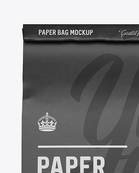 Paper Food/Snack Bag Mockup - Front View