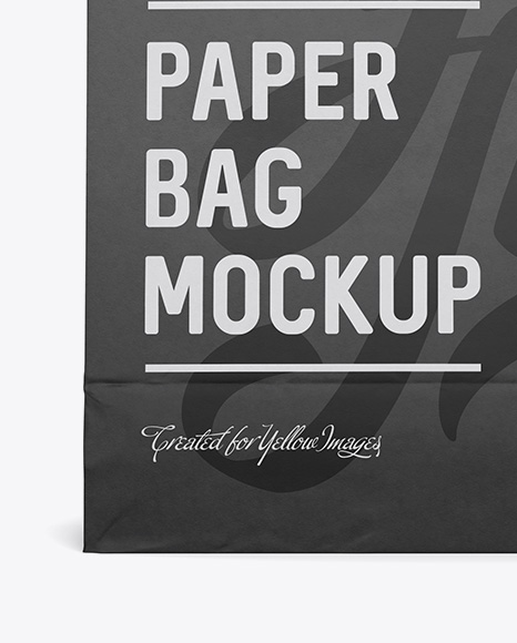 Paper Food/Snack Bag Mockup - Front View