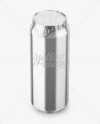 500ml Metallic Glossy Aluminium Can W/ Foil Lid Mockup (High-Angle Shot)