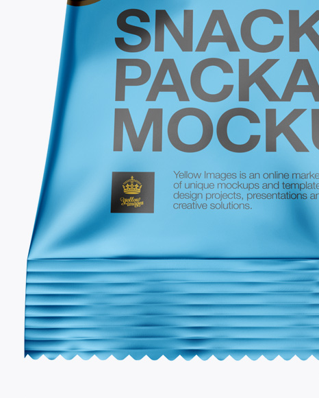 Matte Metallic Snack Package Mockup - Hero Shot