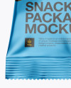 Matte Metallic Snack Package Mockup - Hero Shot