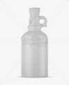 Matte Ceramic Bottle With Handle & Wax Top Mockup