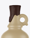 Matte Ceramic Bottle With Handle &amp; Wax Top Mockup