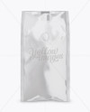 Glossy Coffee Bag With Valve Mockup - Front View