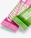 Two Glossy Stick Sachets Mockup