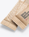 Two Kraft Stick Sachets Mockup