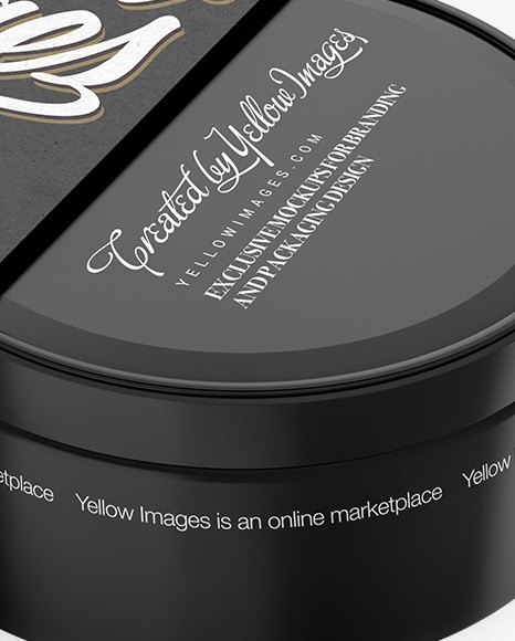 Cosmetic Jar in Kraft Paper Box Mockup