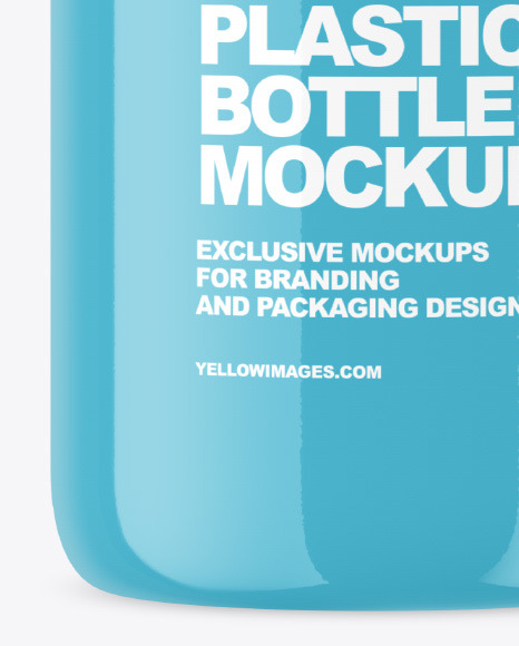 Glossy Plastic Bottle Mockup