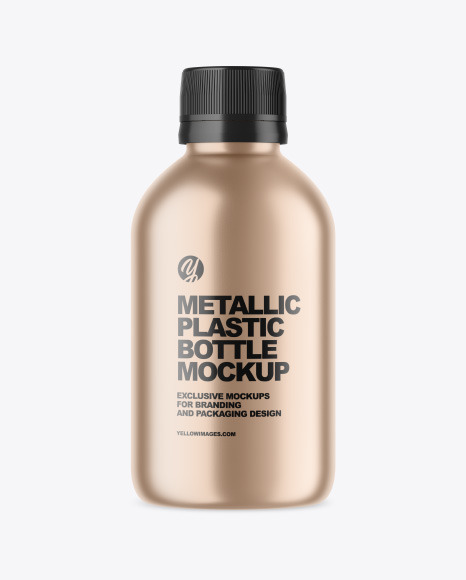 Metallic Plastic Bottle Mockup