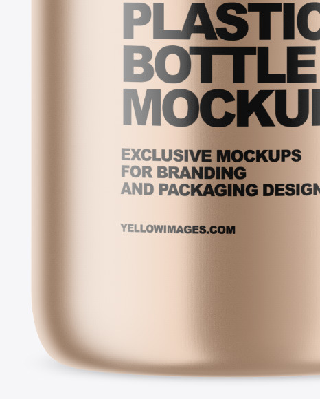 Metallic Plastic Bottle Mockup