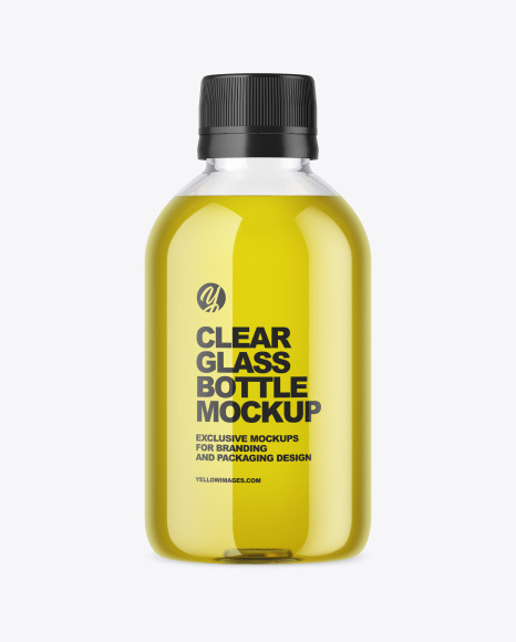 Clear Glass Oil Bottle Mockup