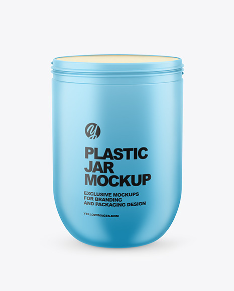 Matte Plastic Jar Mockup