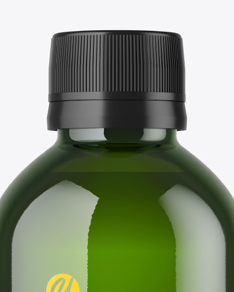 Green Glass Bottle Mockup