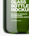 Green Glass Bottle Mockup