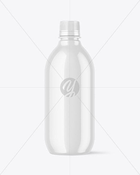 Glossy Plastic Bottle Mockup