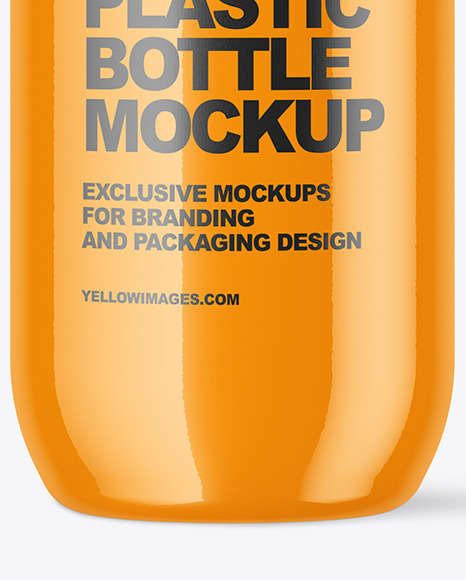 Glossy Plastic Bottle Mockup