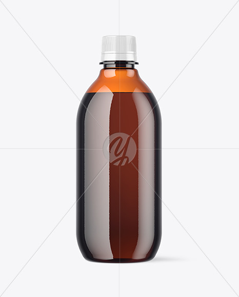 Amber Plastic Bottle Mockup Amber Plastic Bottle Mockup