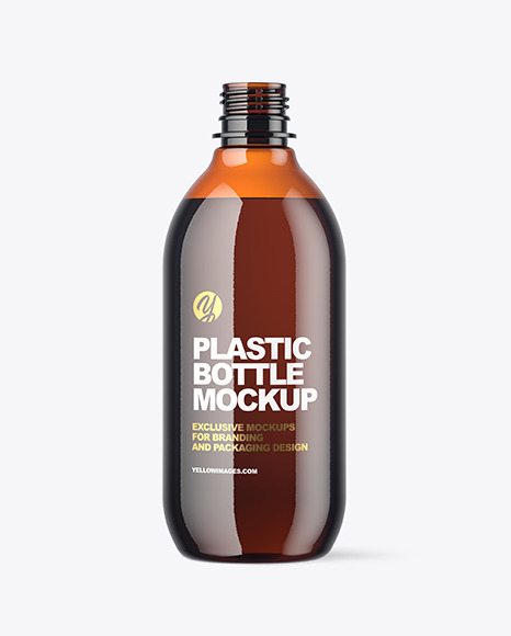 Amber Plastic Bottle Mockup Amber Plastic Bottle Mockup