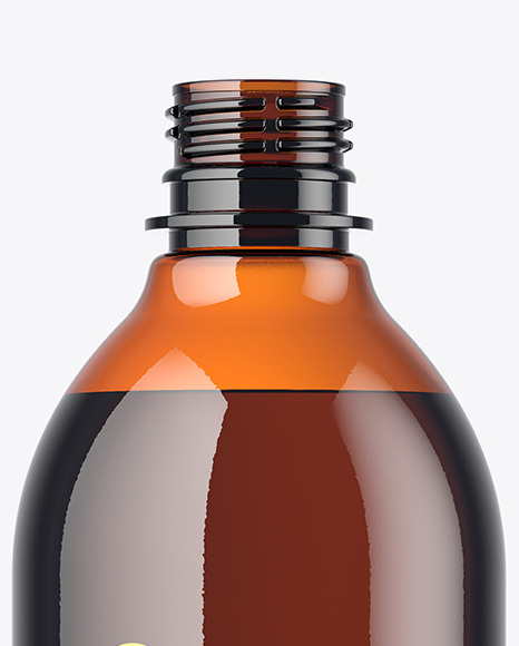 Amber Plastic Bottle Mockup Amber Plastic Bottle Mockup